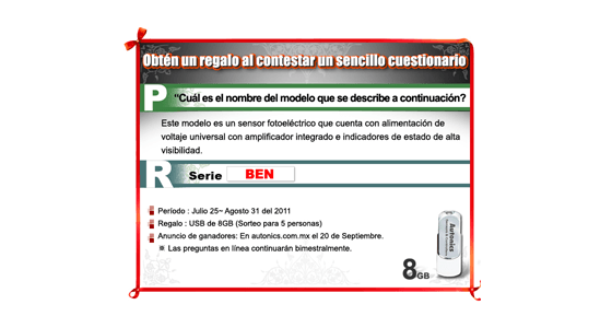 [Anuncio de los ganadores] Pregunta en línea de Autonics (Julio 25 - Agosto 31)